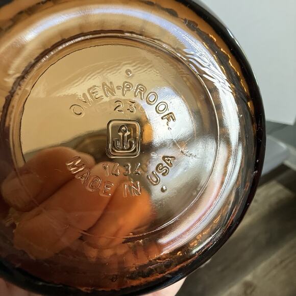 3.75 INCH ANCHOR HOCKING BROWN DISH G3484 SET OF THREE (3) CUSTARD CUP OVEN SAFE - Picture 7 of 8